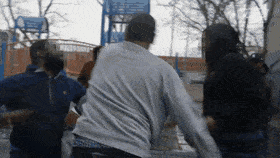 Angry monkey throwing feces at financial institutions